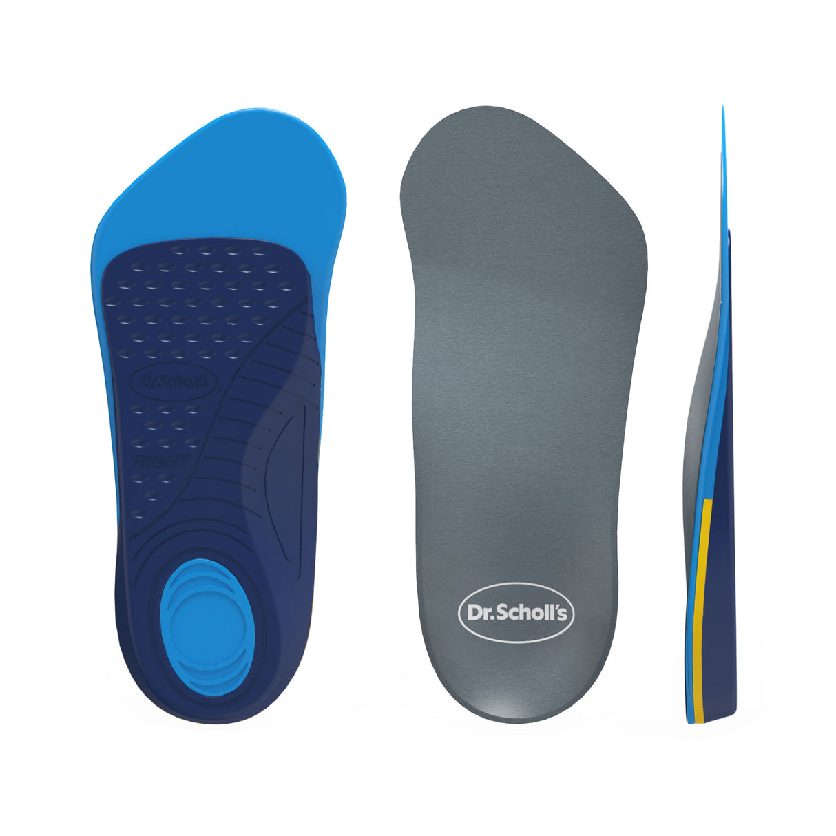 image of the front back and side of the insoles