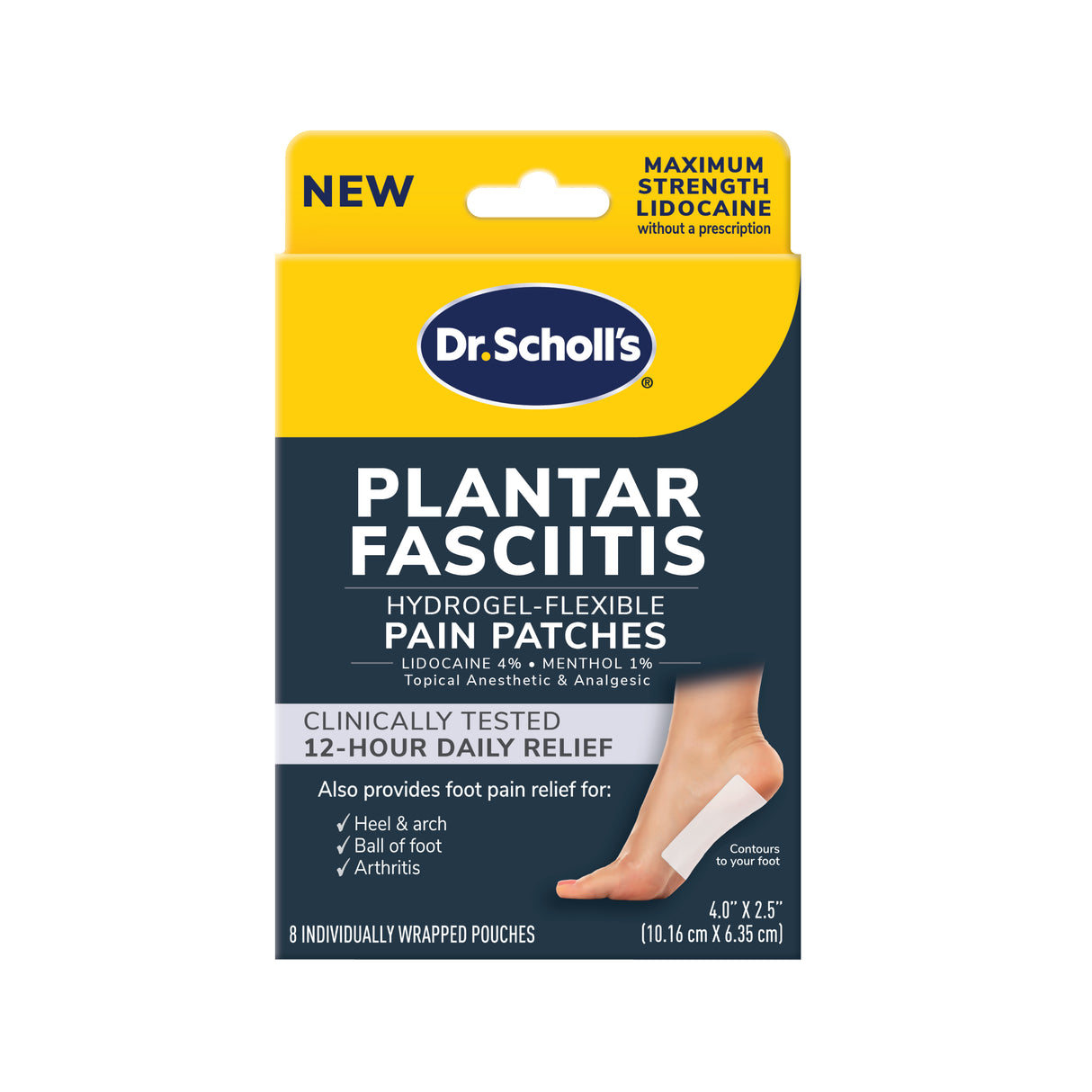 Plantar Fasciitis Pain Patches with Hydrogel-Flexible Technology