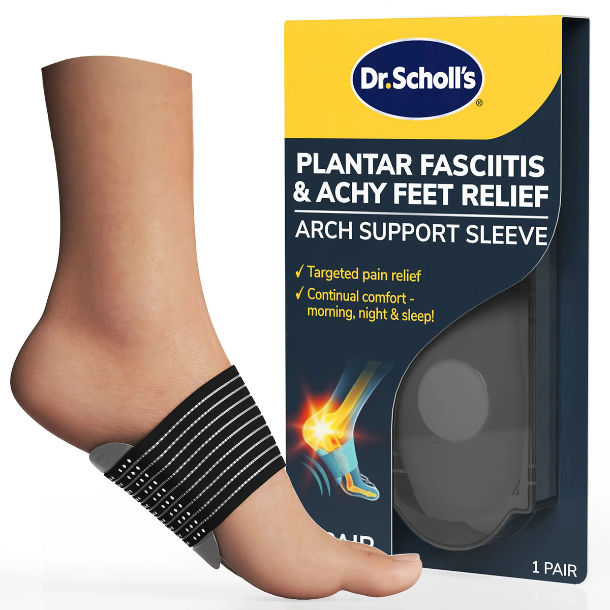 Plantar Fasciitis Achy Feet Relief Arch Support Sleeve – DrScholls