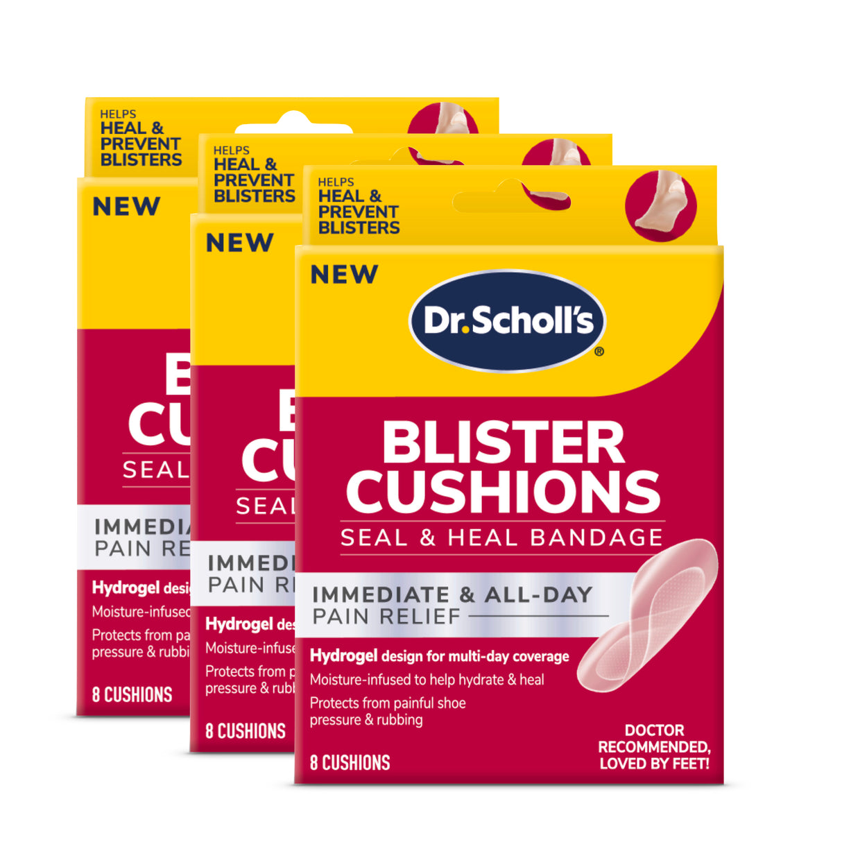 Blister Cushions Seal & Heal Bandage with Hydrogel Technology (3 Pack)