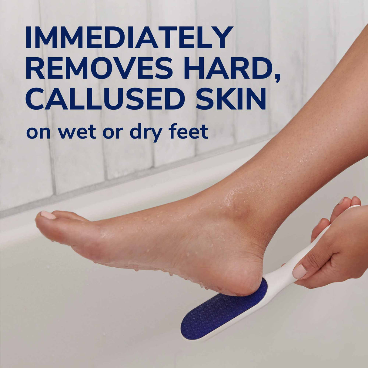 image of immediately removes hard, callused skin on wet or dry feet