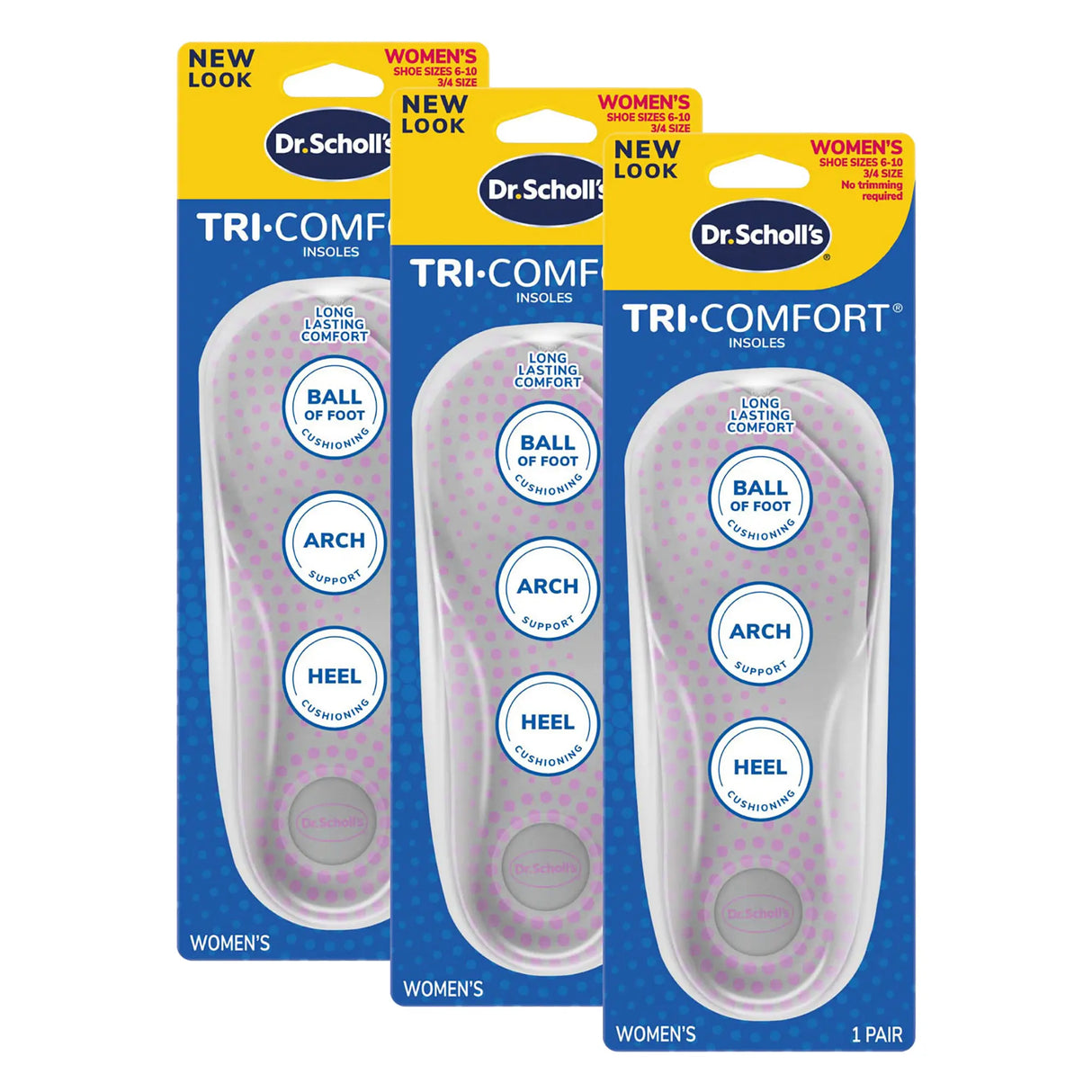Tri-Comfort® Insoles (3 Pack)
