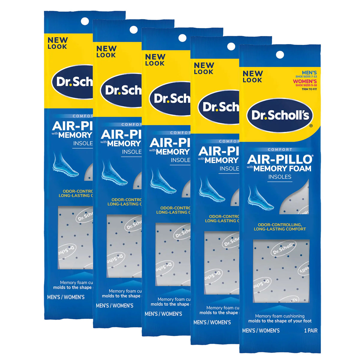 Air-Pillo® with Memory Foam Insoles (5 Pack)