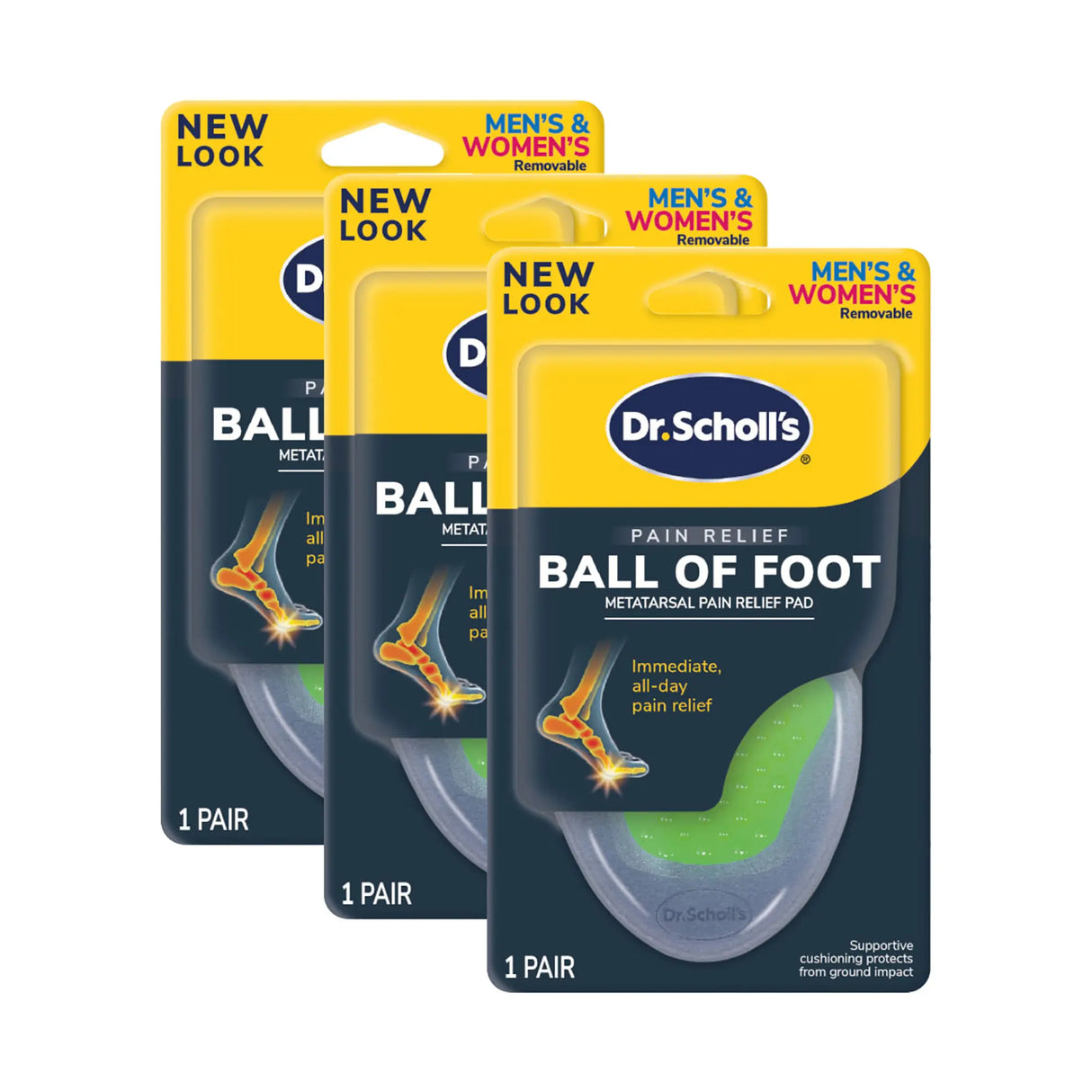 Ball of Foot Metatarsal Pain Relief Pad (3 Pack)