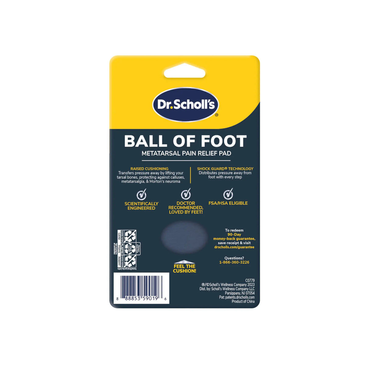 Ball of Foot Metatarsal Pain Relief Pad (3 Pack)