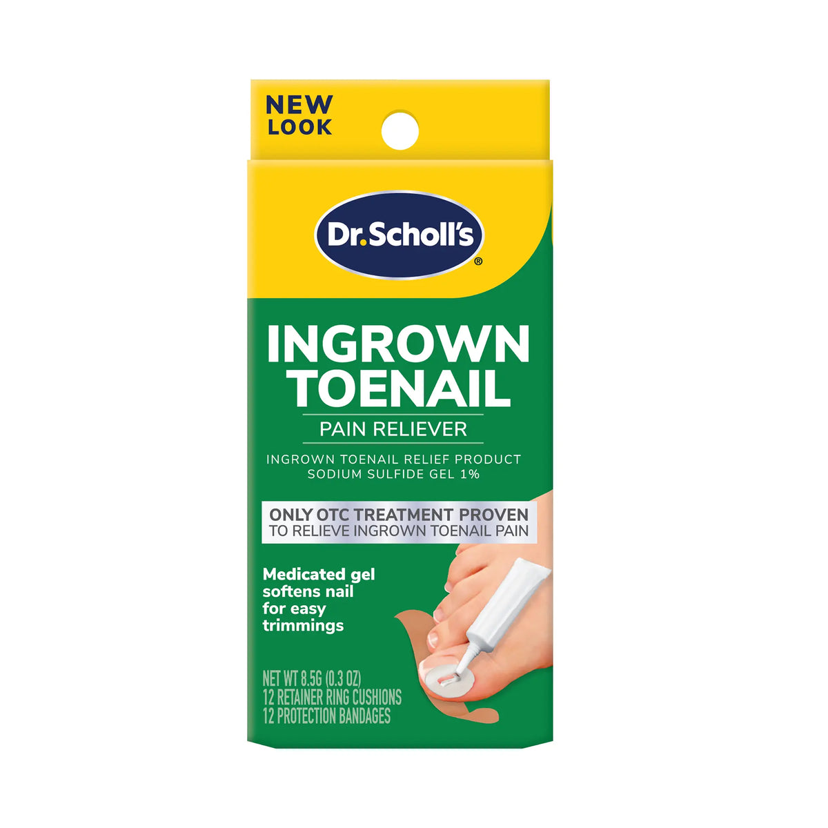 Pedimend Gel Big Toe Protector Caps - Prevent Ingrown Toenails & Blisters (2-Pack)