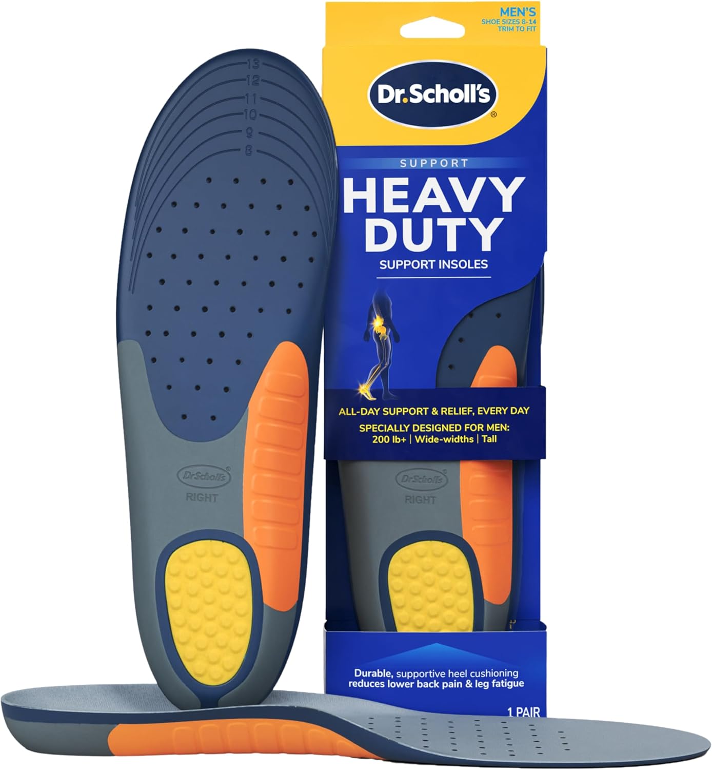 Dr Scholl's Best Work Boot Insoles For Heel Pain Heavy Duty