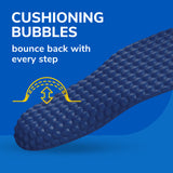 image of cushioning bubbles bounce back with every step