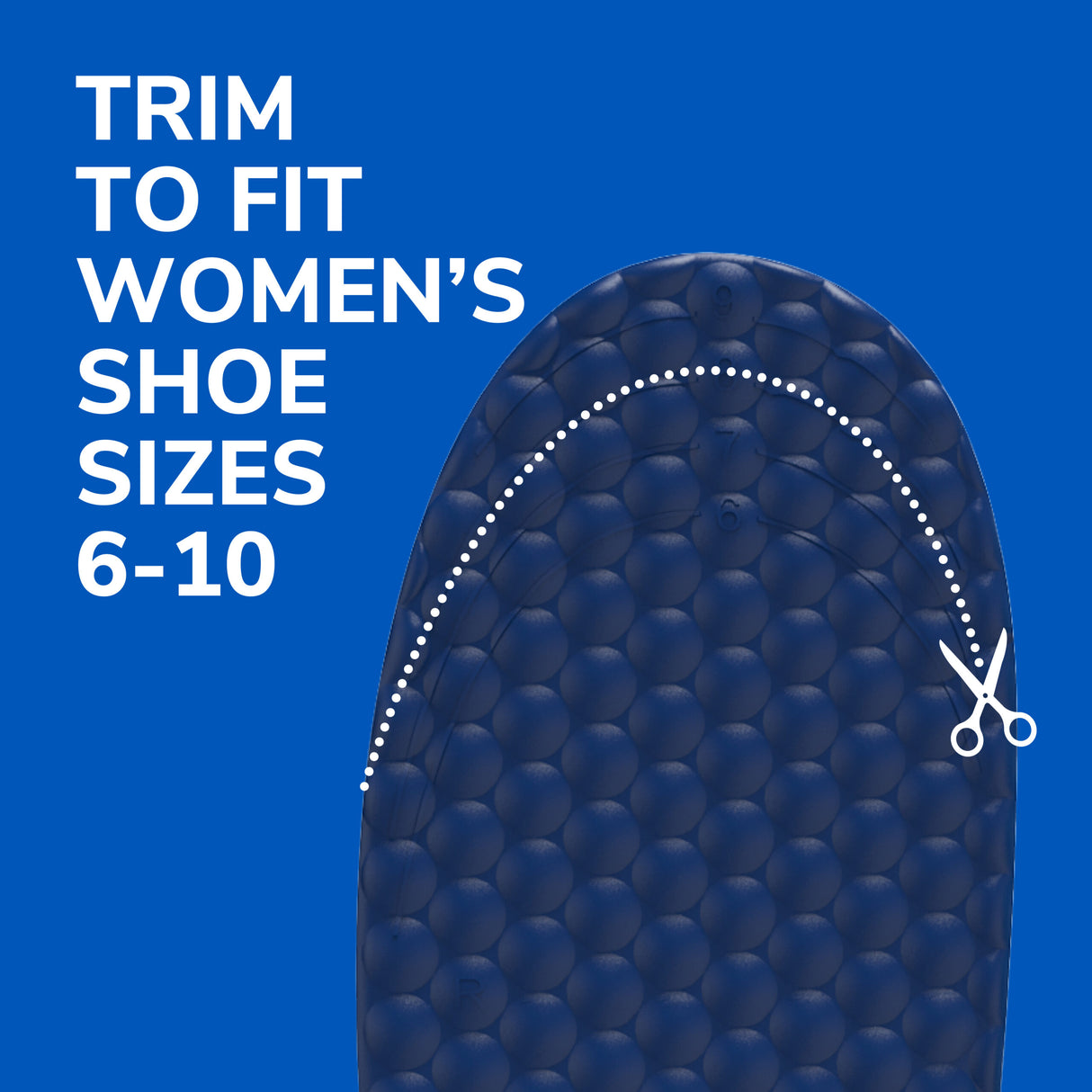 image of trim to fit your shoe size 6-10