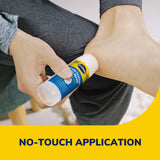 image of a person using no touch application severe cracked heel balm