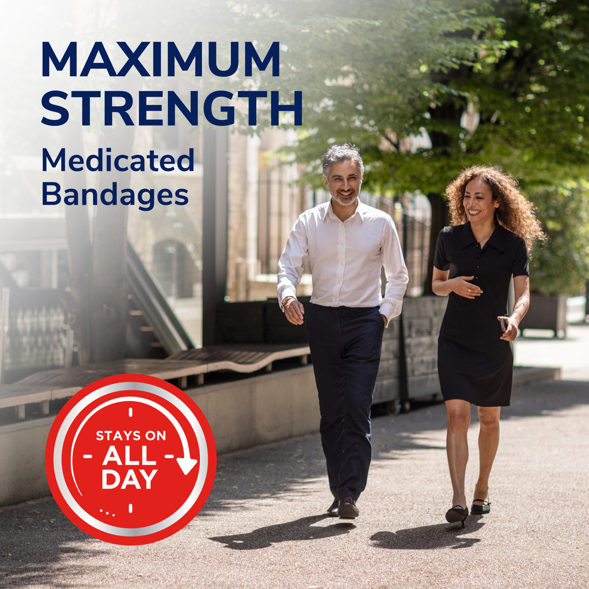 image of maximum strength medicated bandages