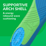 image of supportive arch shell and energy rebound wave cushioning