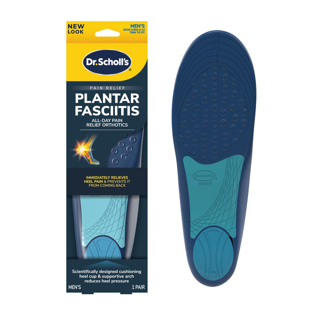 image of packaging and insole of pain relief plantar fasciitis