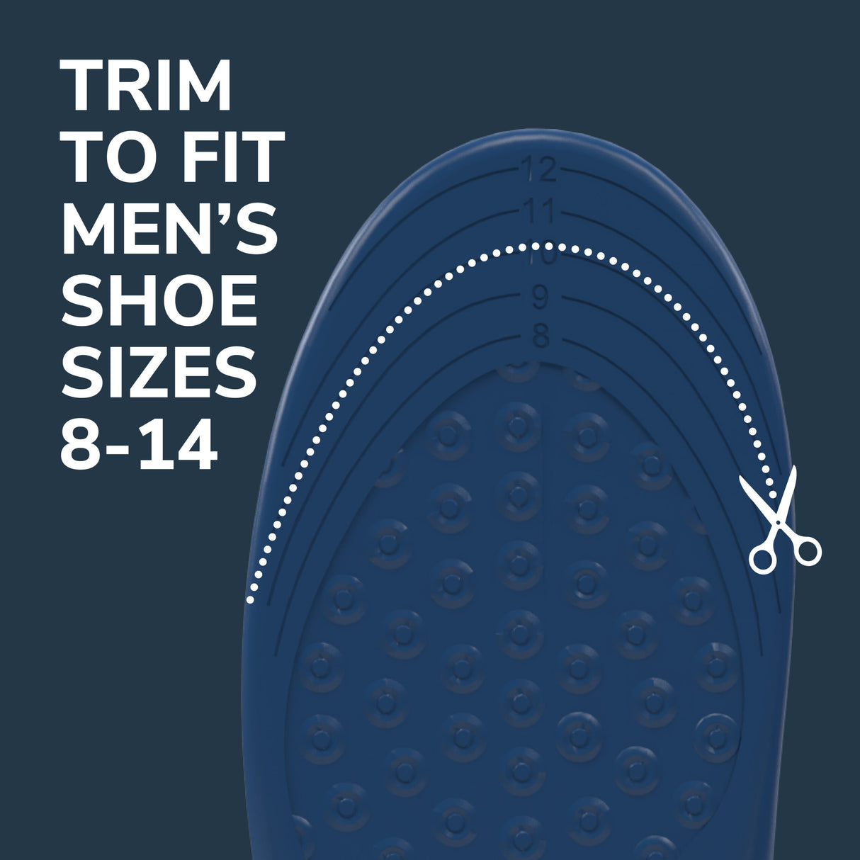 image of trim to fit men's shoe sizes 8-14