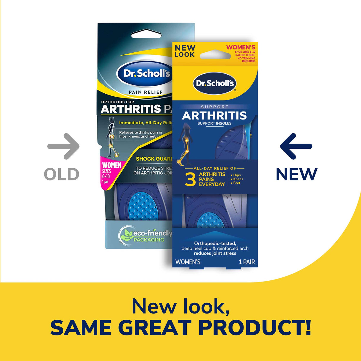 image of new packaging and old packaging