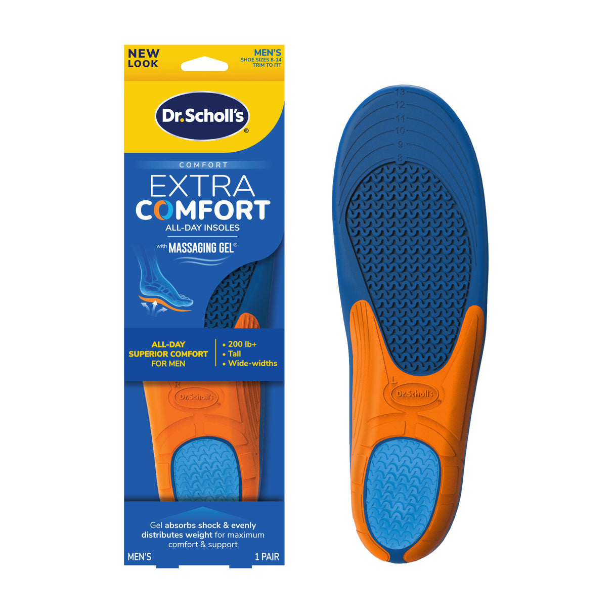 Extra Comfort All-Day Insoles with Massaging Gel® Men's – DrScholls