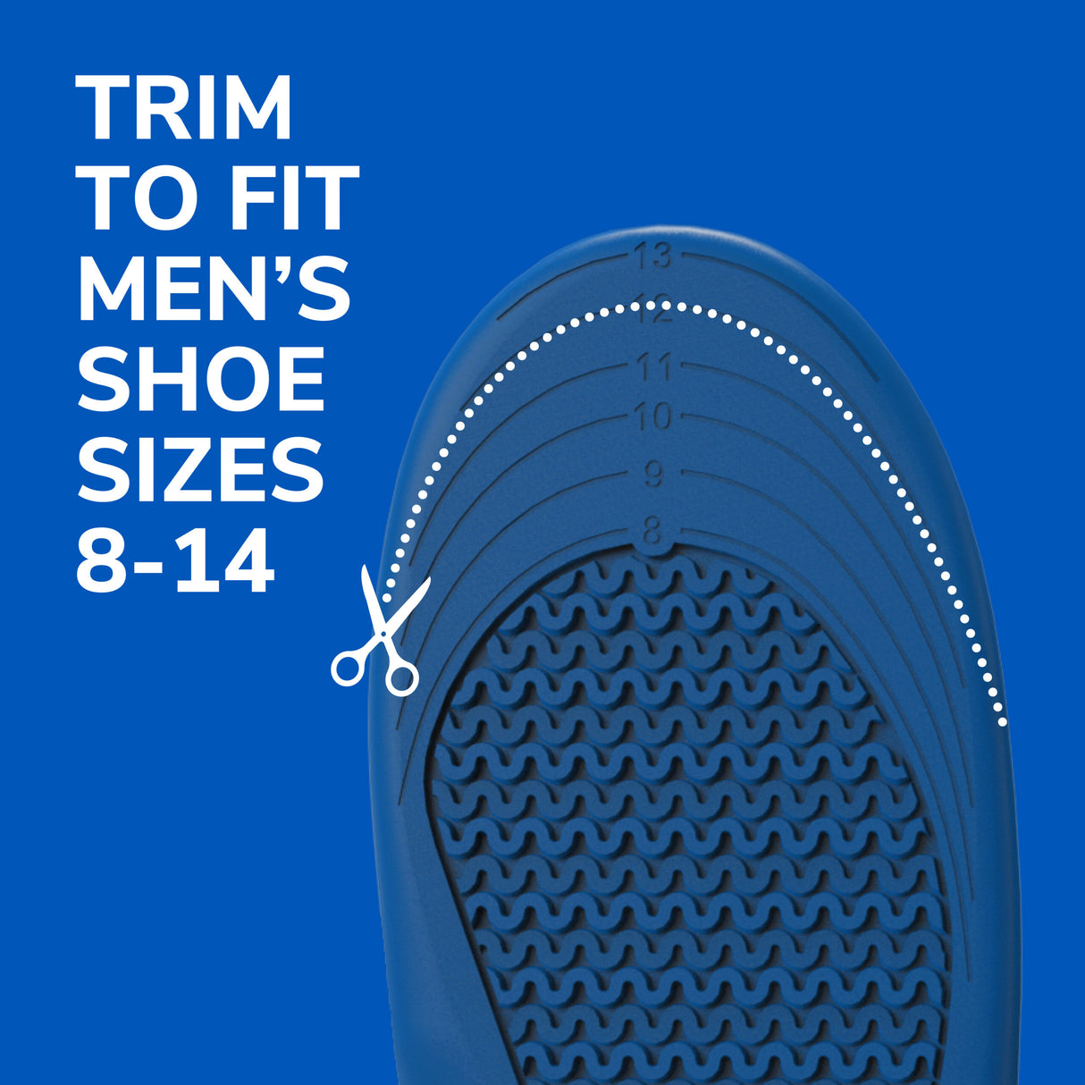 image of trim to fit mens shoe sizes 8-14