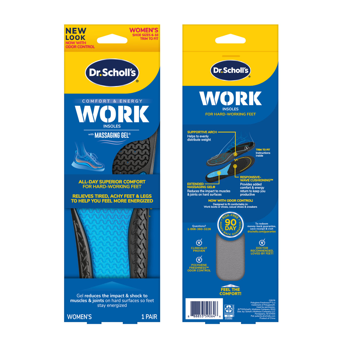 Dr. Scholl's® Custom Fit® Comfort Insoles, CF 710, Full Length Insert,  All-day Superior Comfort, Exceptional cushioning for heel & ball-of-foot