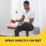 image of spray directly on feet
