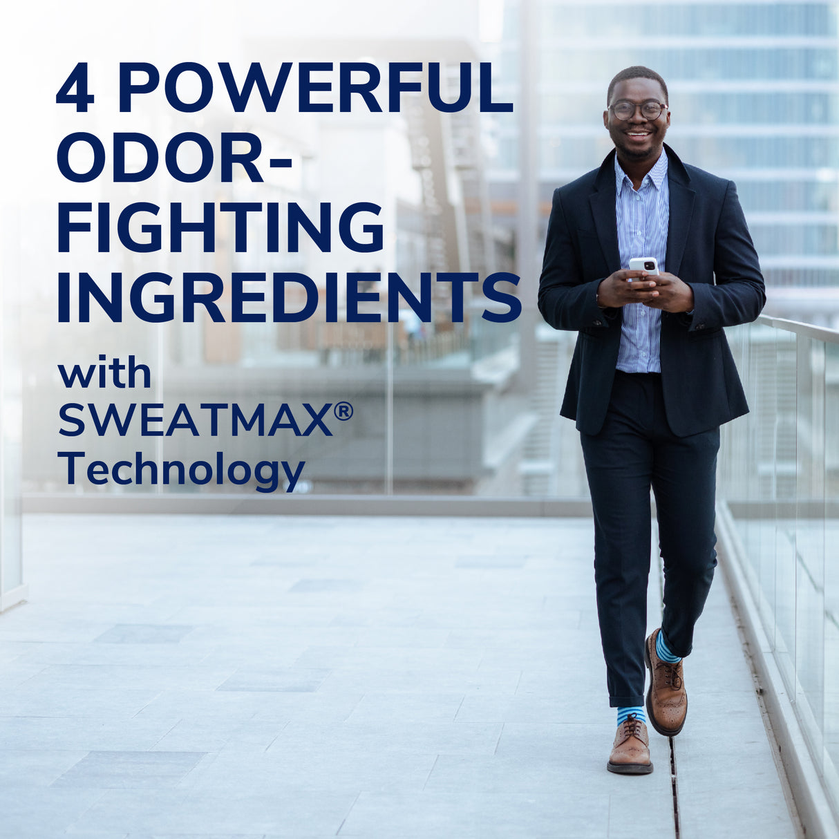 image of 4 powerful odor fighting ingredients with sweatmax technology
