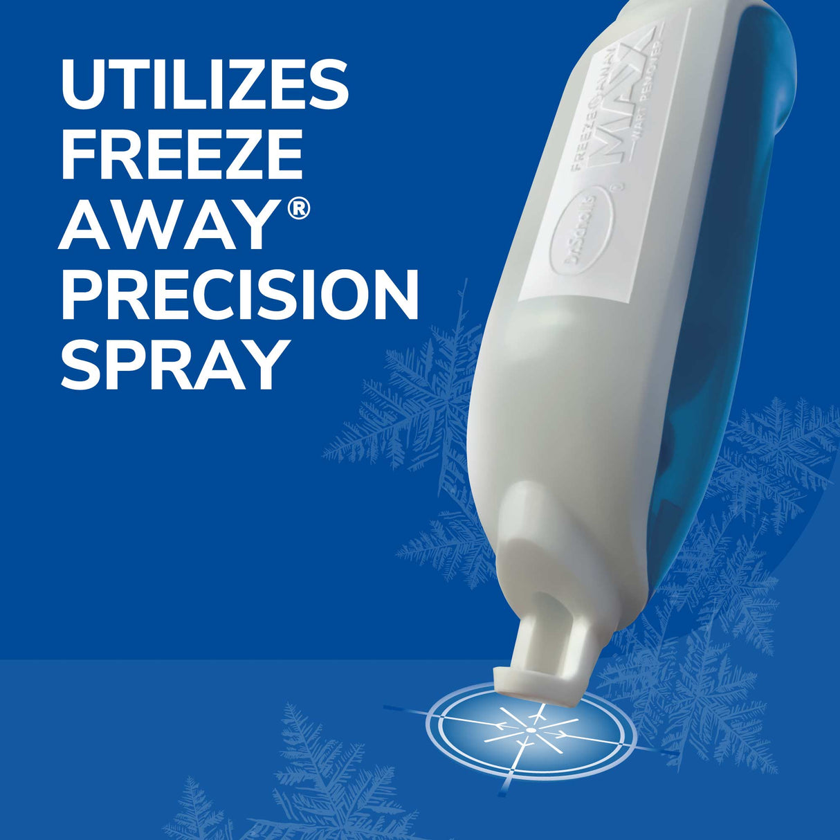image of utilizes freeze away precision spray