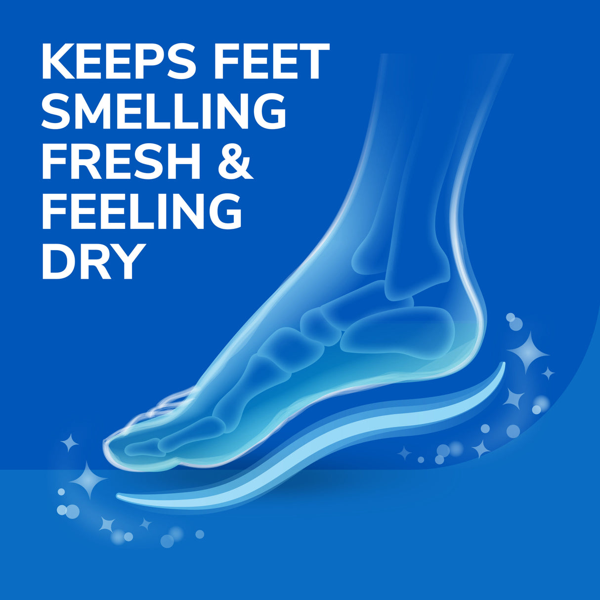 image of keeps feet smelling fresh and feeling dry