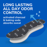 imag eof long lasting odor control activated charcoal and baking soda absorbs sweat