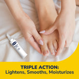image of triple action lightens, smooths, moisturizes