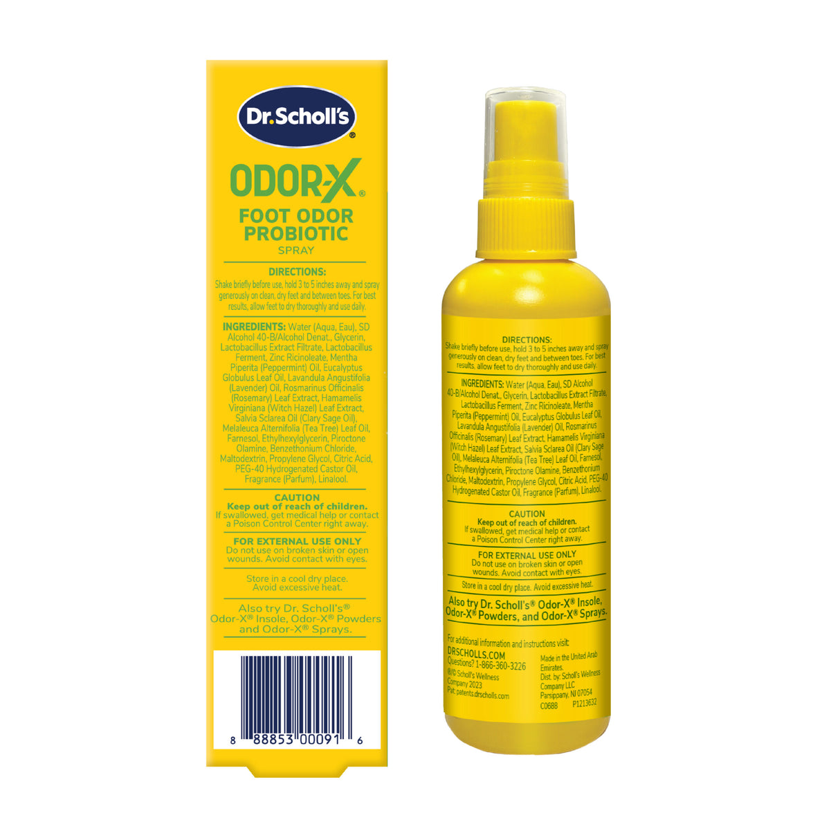 image of odor x foot odor probiotic spray