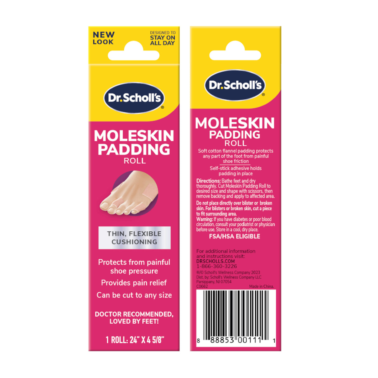 image of moleskin padding roll