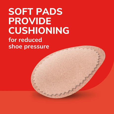 Corn removers soft pads cushioning graphic with a disc close-up
