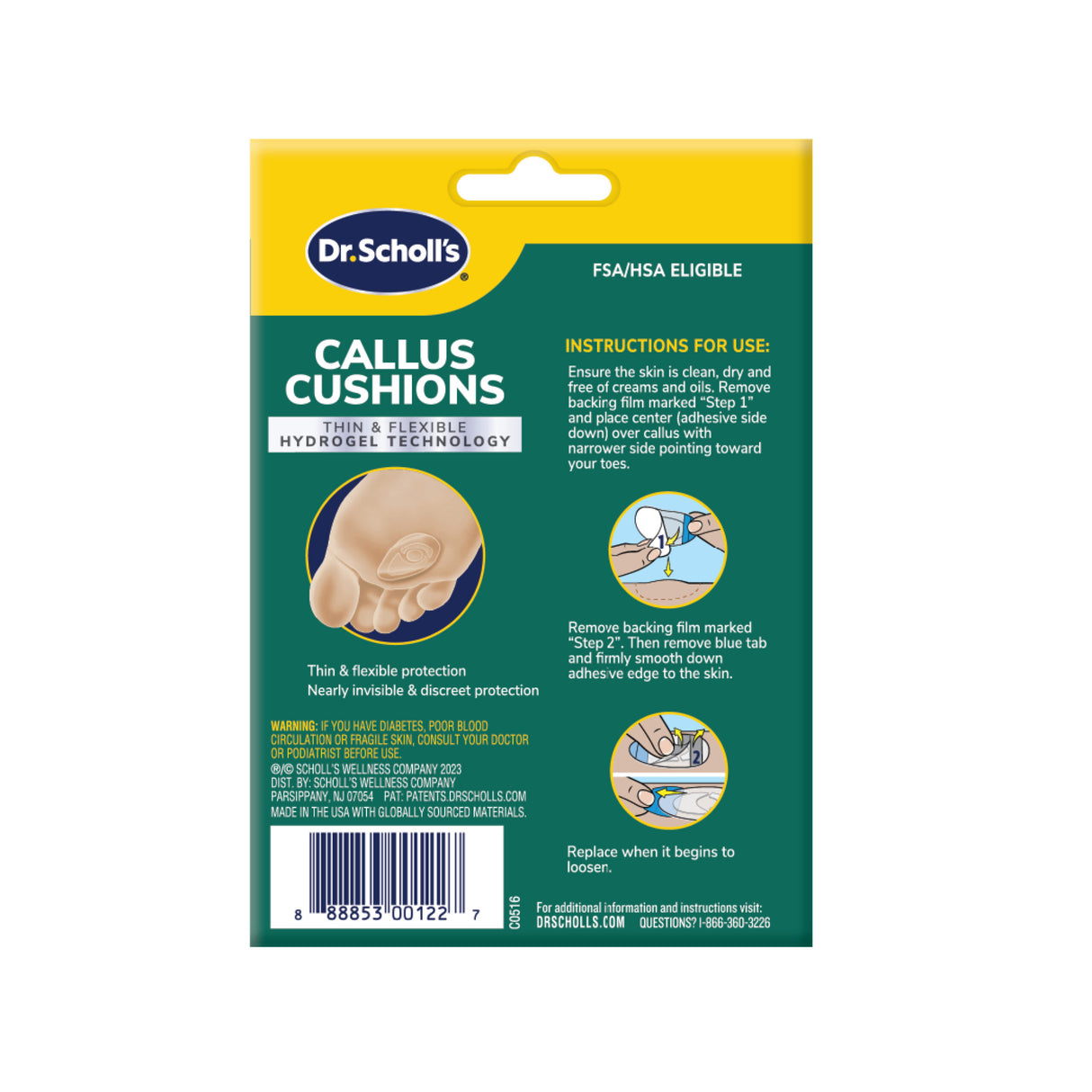 Callus Cushions with Hydrogel Technology