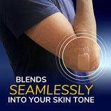 Large hydrogel bandage patch blending with skin tone