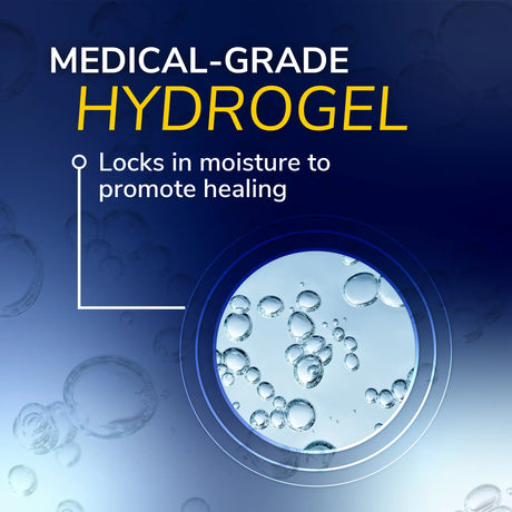 Medical-grade hydrogel bandage concept with water droplet gel center