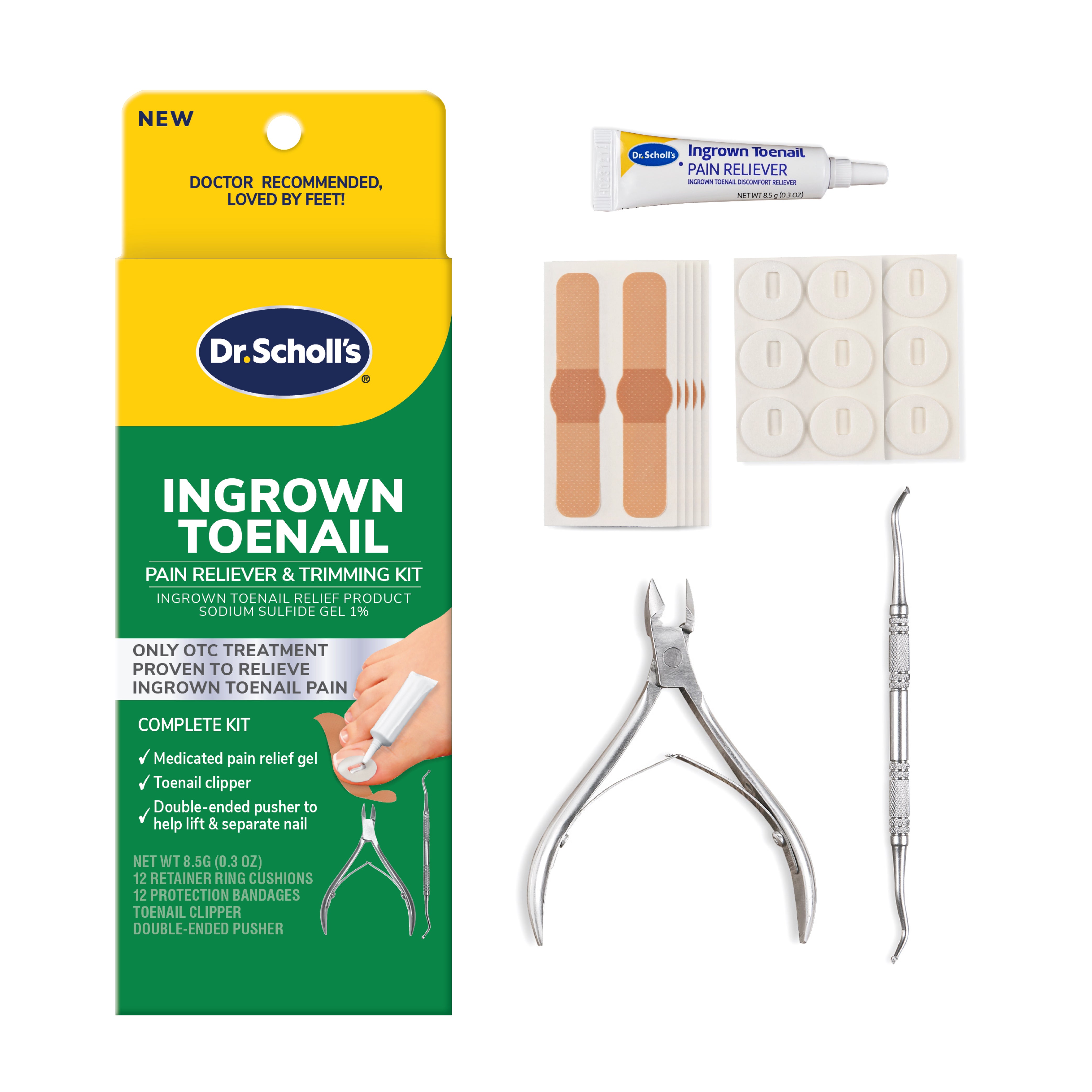 Dr Scholls INGROWN TOENAIL Pain Reliever 8.5g GEL medicated kit Exp 10/23 |  eBay