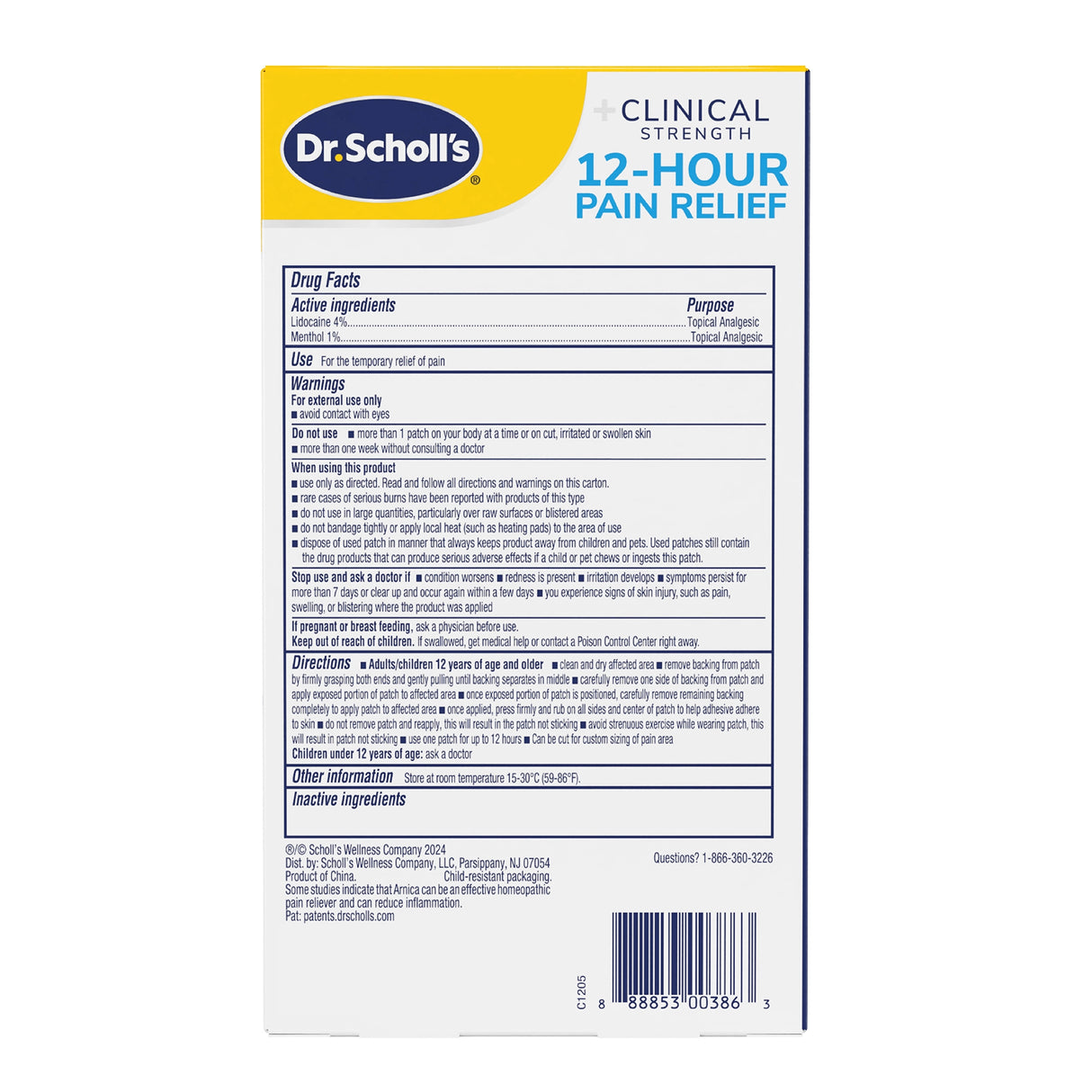 Clinical Strength 12-Hour Pain Relief Hydrogel Patches