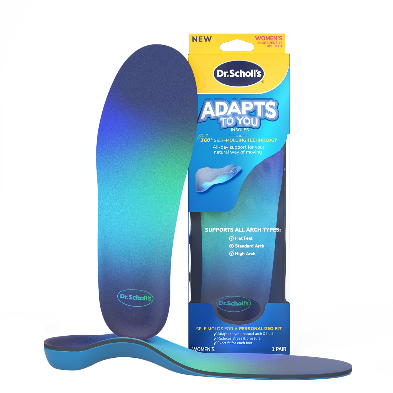 Adapts To You Insoles Women's 6-10