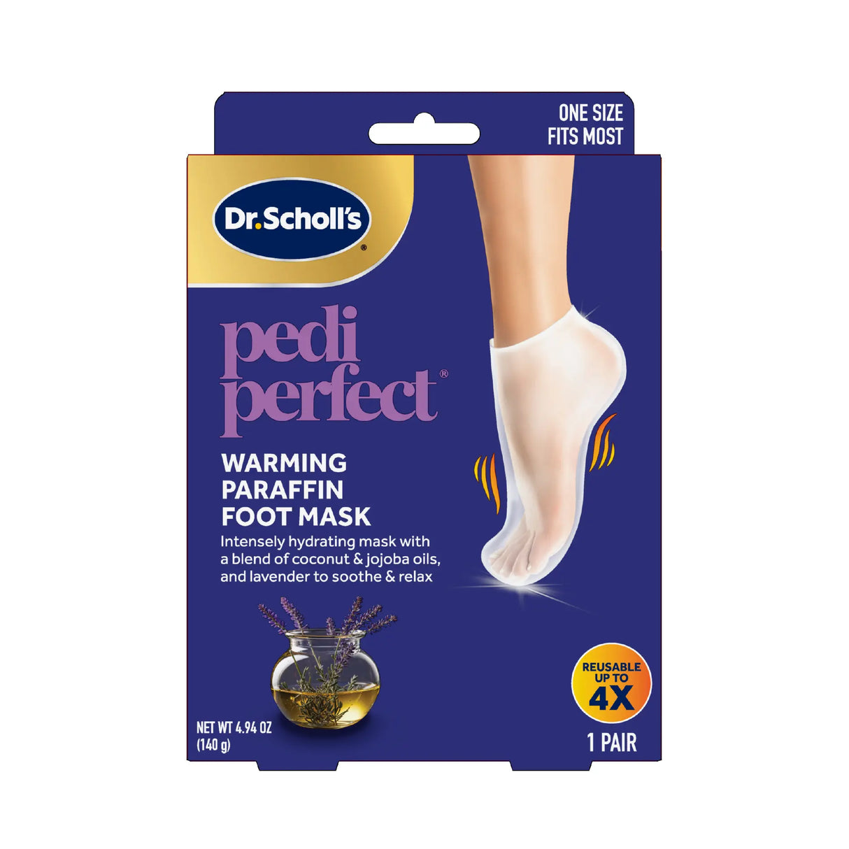 lavender oil for plantar fasciitis Pedi Perfect Warming Paraffin Spa-Inspired Foot Mask – DrScholls
