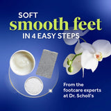 At-home 4-in-1 pedicure kit with foot soak, sole mask, pumice stone, foot cream