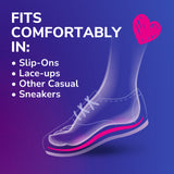 image of fits comfortably in slip ons, lace ups, other casual sneakers