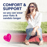 image of comfort and support so you can wear your flats and sandals longer