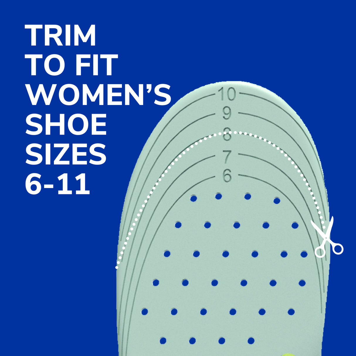 image of trim to fit womens shoe sizes 6-11