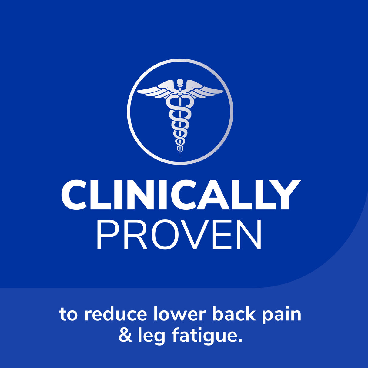 image of clinically proven to reduce lower back pain and leg fatigue