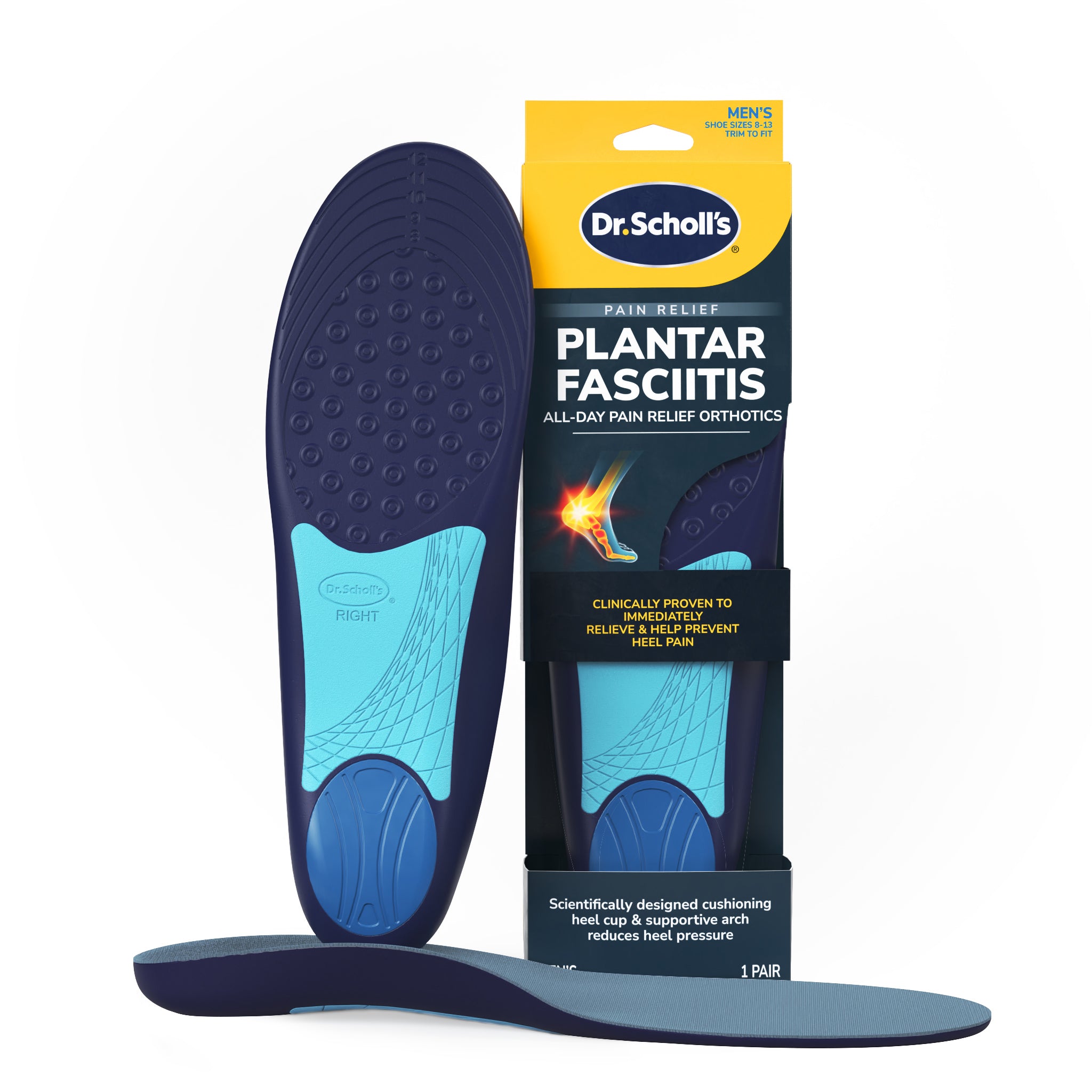 Foot Pain Orthotics Shoe Inserts PowerStep High Insoles High Arch
