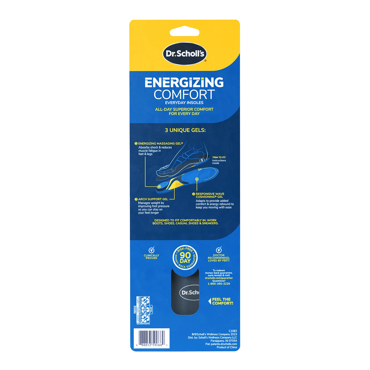 Energizing Comfort with Massaging Gel® Insoles