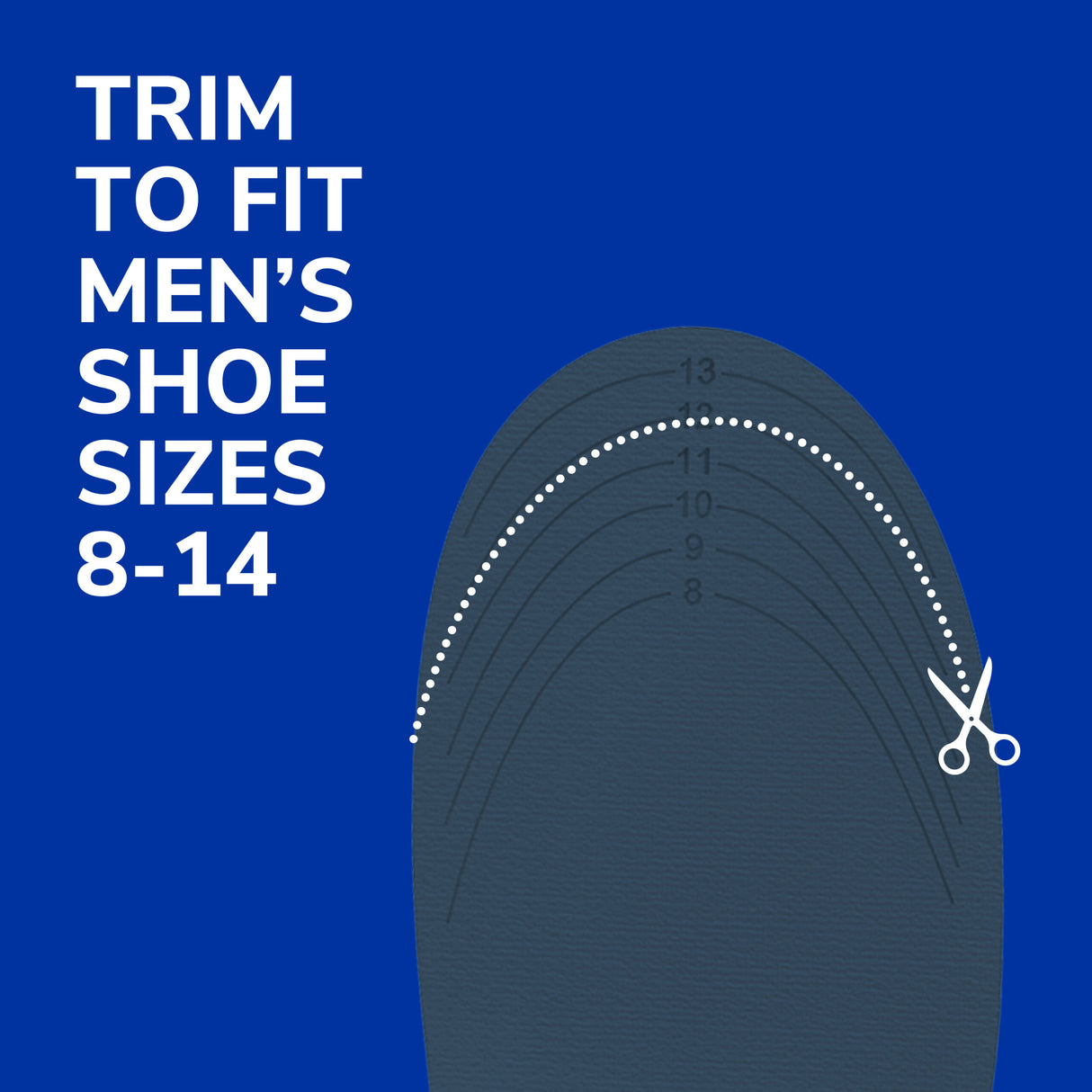 image of trim to fit men's shoe sizes 8-14