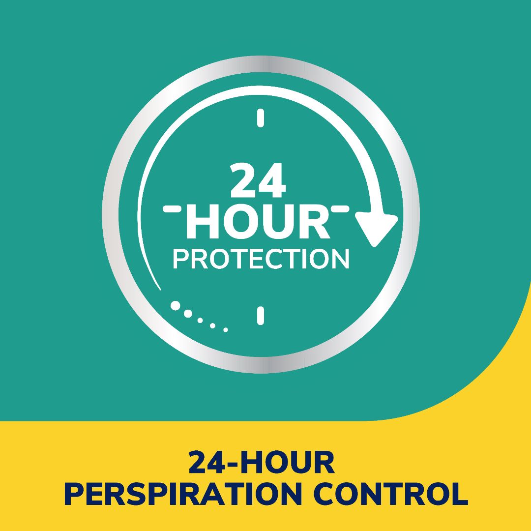 Odor-X® No Sweat dry spray 24-hour protection badge