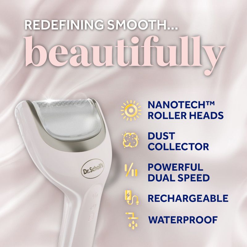 Dr.Scholl's Pedi Perfect electronic foot file with roller head and dust collector
