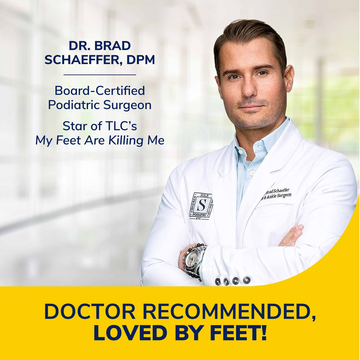 image of doctor recommended, loved by feet