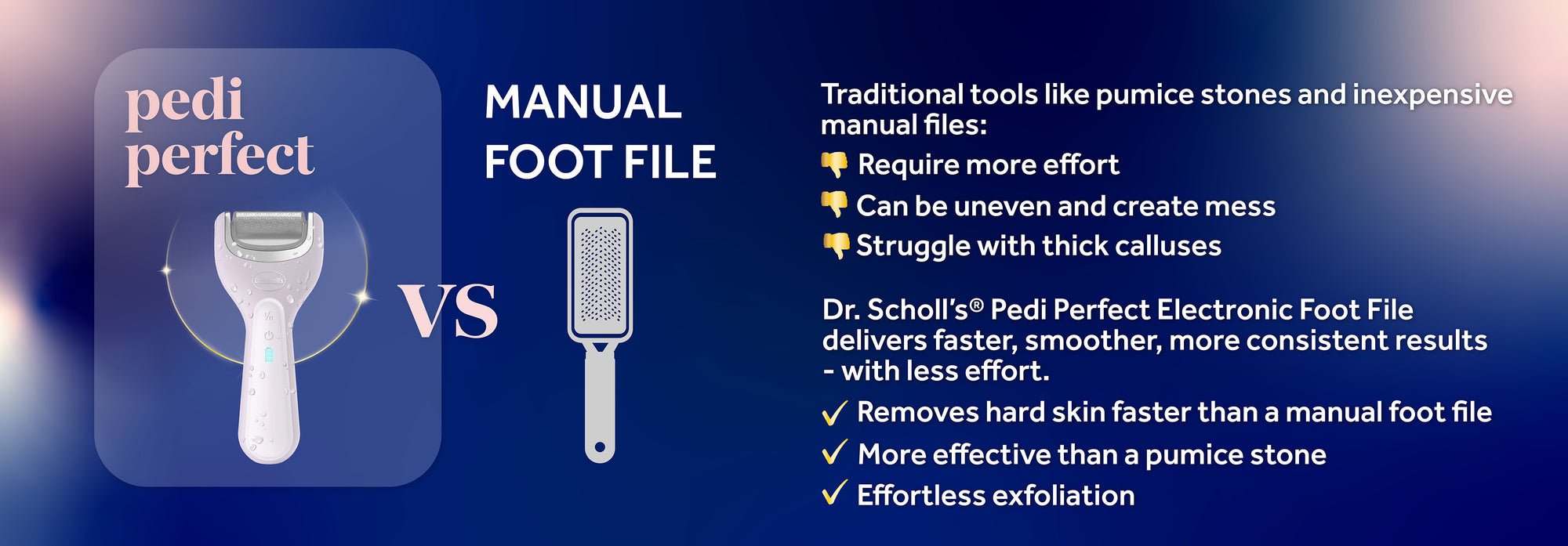Pedi Perfect vs Manual Foot File